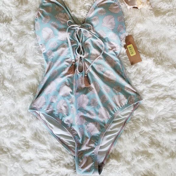 🎉HP🎉Daniel Cremieux Fleur Plunge Maillot 1 Piece Women's Size M Swimsuit NWT - Picture 3 of 16